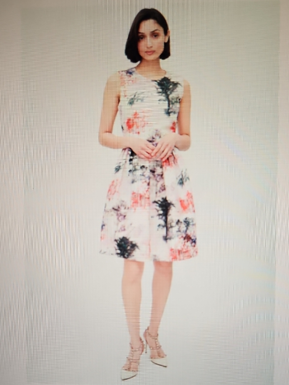 RED VALENTINO: Pretty Abstract Parisian Gate Fit And Flare Dress